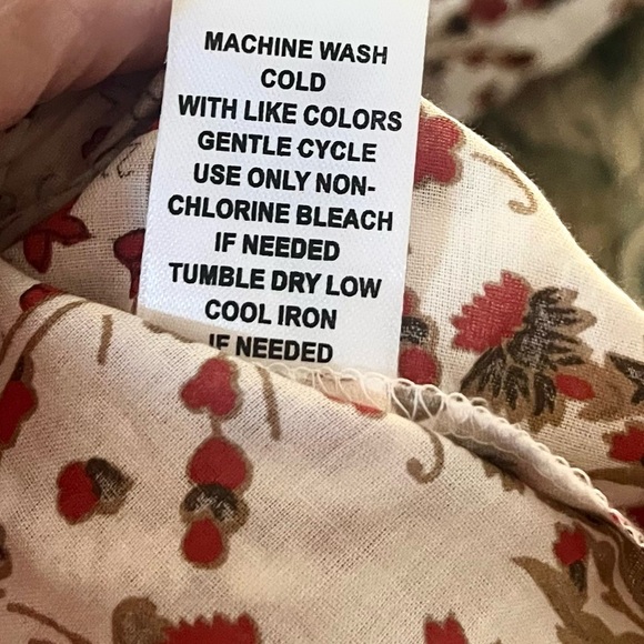 NWT,Calypso St Barth,Quilted Bib-Front Boho Folk Print Cotton Blouse,Size M - Picture 7 of 15